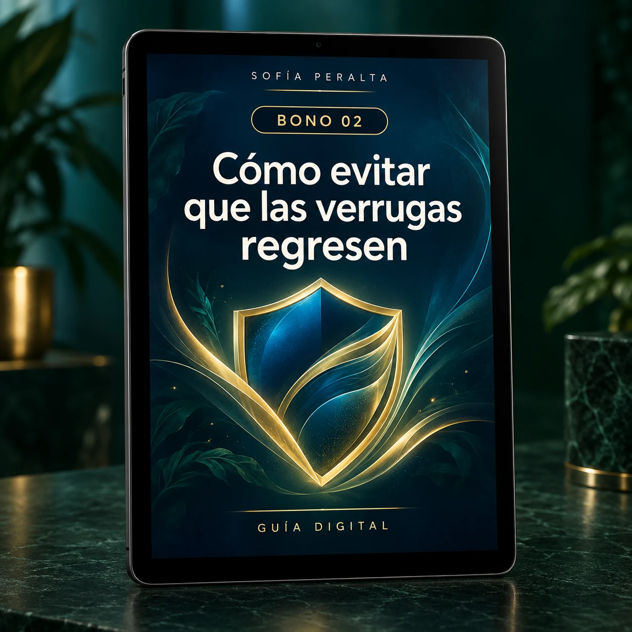 Mockup digital del bono Cómo evitar que las verrugas regresen