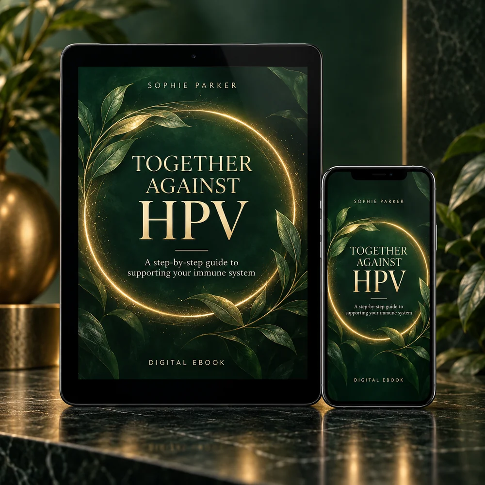 Together Against HPV digital ebook shown on a tablet and smartphone